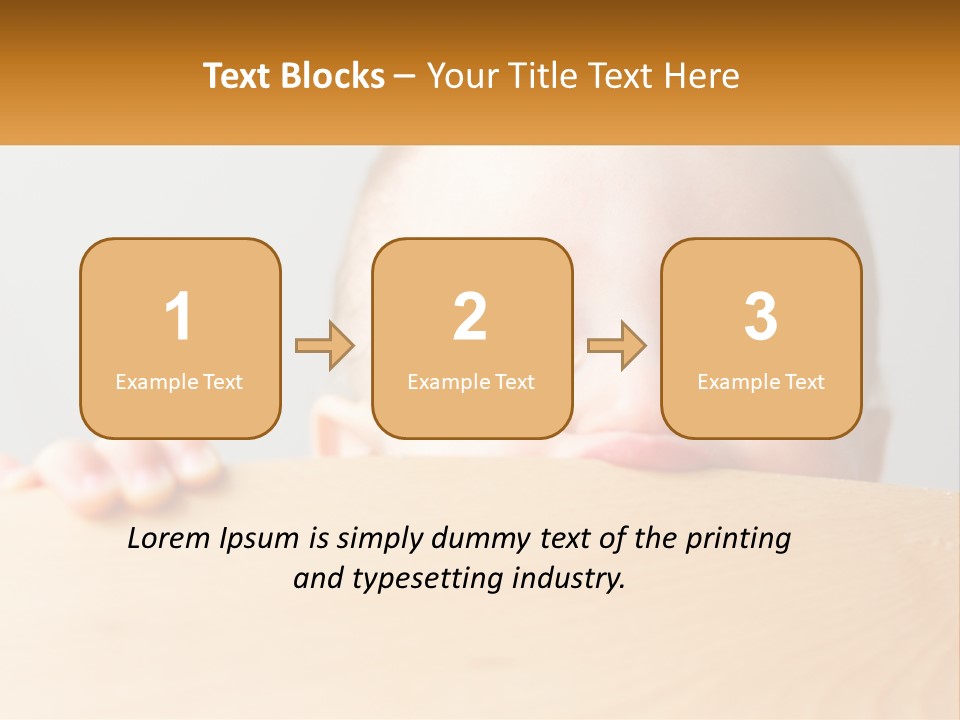 A Baby Is Peeking Over A Wooden Table PowerPoint Template