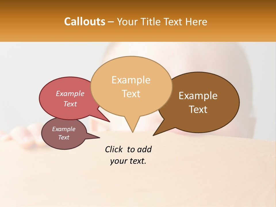 A Baby Is Peeking Over A Wooden Table PowerPoint Template