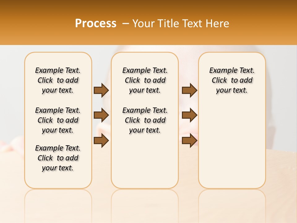 A Baby Is Peeking Over A Wooden Table PowerPoint Template