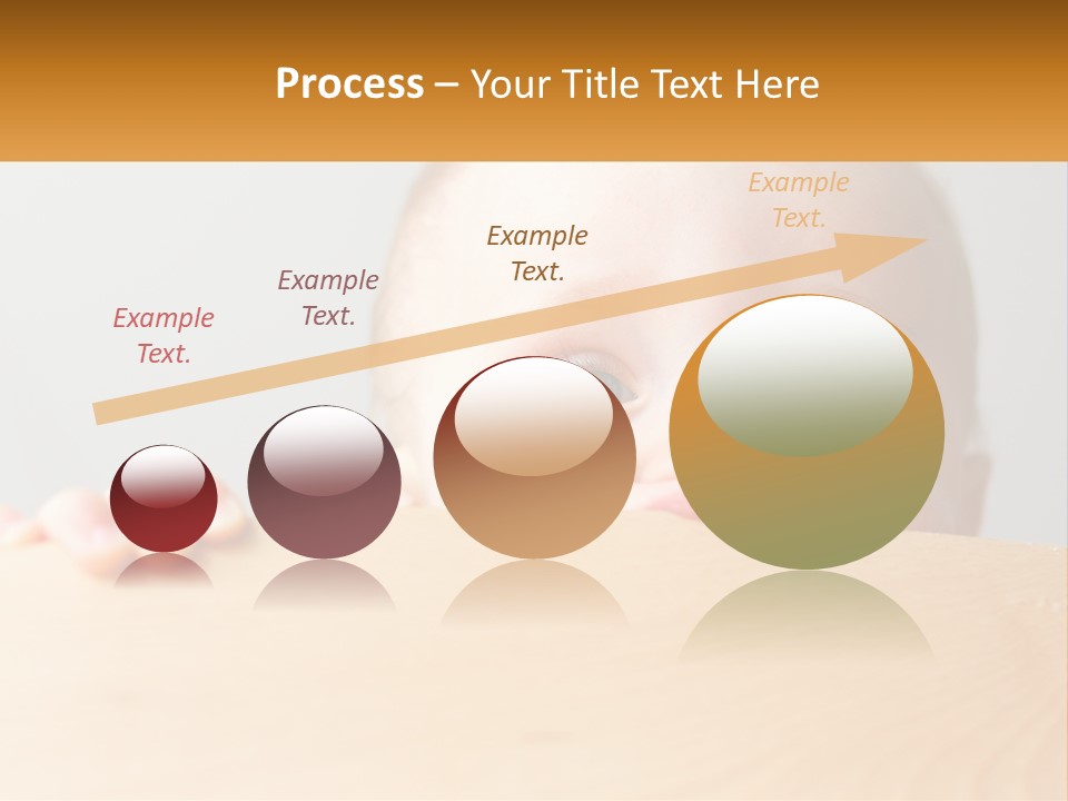 A Baby Is Peeking Over A Wooden Table PowerPoint Template