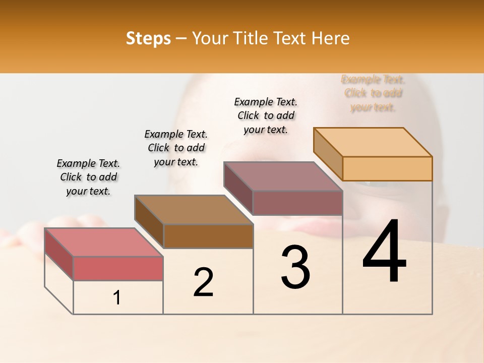 A Baby Is Peeking Over A Wooden Table PowerPoint Template