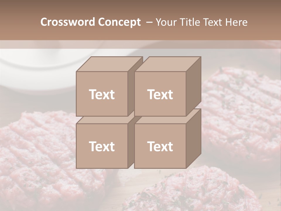 Hamburger Patties On A Cutting Board With A Knife PowerPoint Template