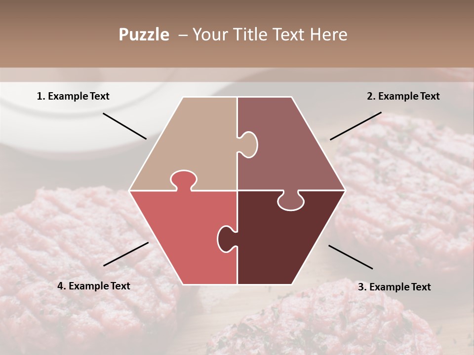 Hamburger Patties On A Cutting Board With A Knife PowerPoint Template