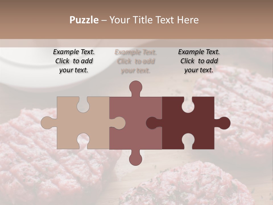 Hamburger Patties On A Cutting Board With A Knife PowerPoint Template