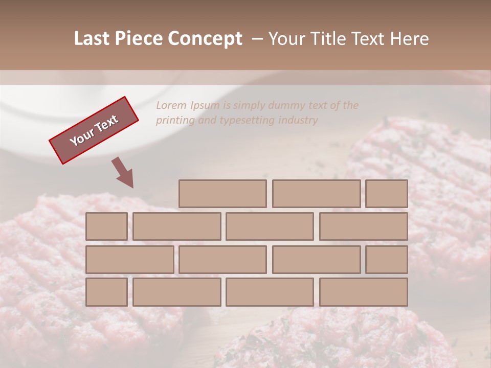 Hamburger Patties On A Cutting Board With A Knife PowerPoint Template