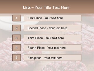 Hamburger Patties On A Cutting Board With A Knife PowerPoint Template