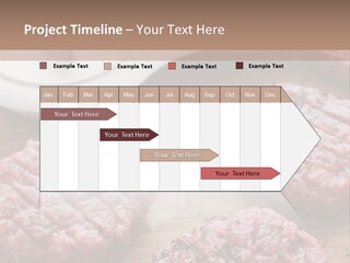 Hamburger Patties On A Cutting Board With A Knife PowerPoint Template