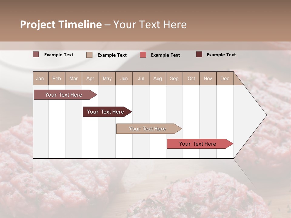 Hamburger Patties On A Cutting Board With A Knife PowerPoint Template