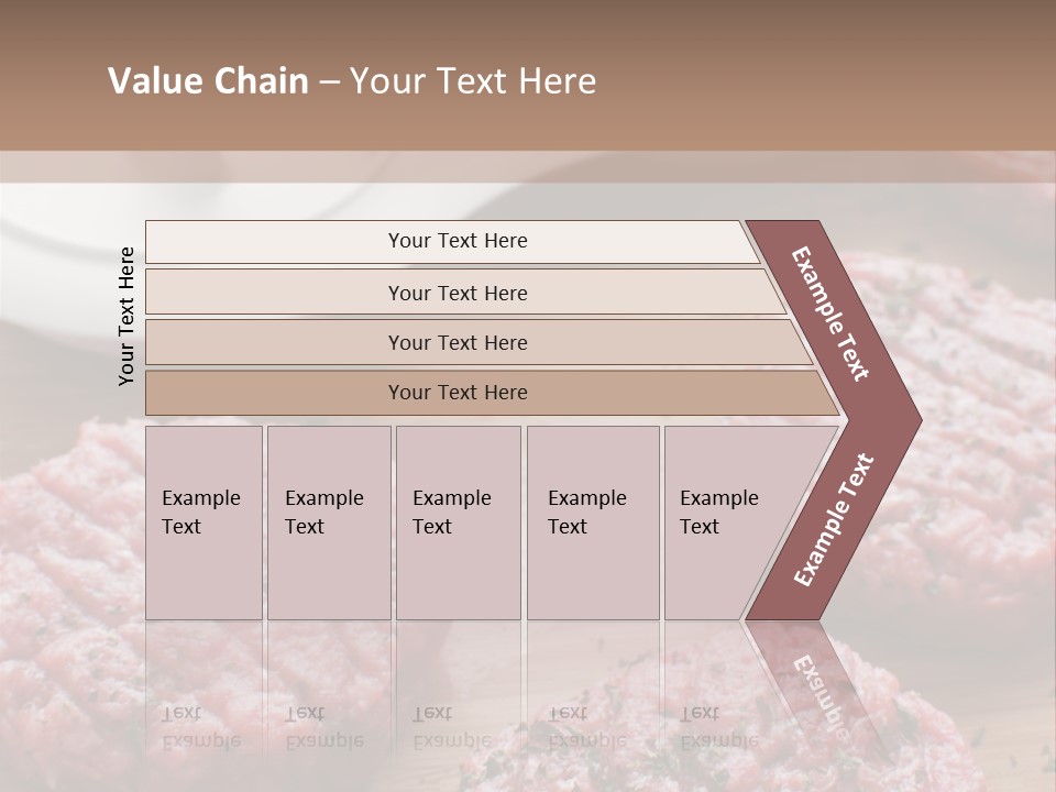 Hamburger Patties On A Cutting Board With A Knife PowerPoint Template