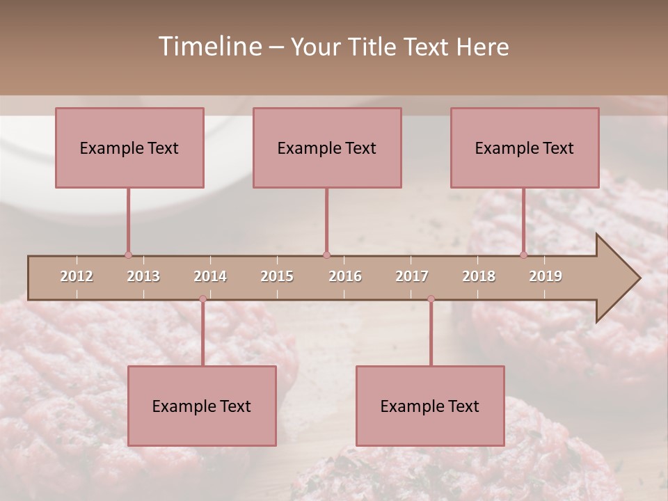 Hamburger Patties On A Cutting Board With A Knife PowerPoint Template