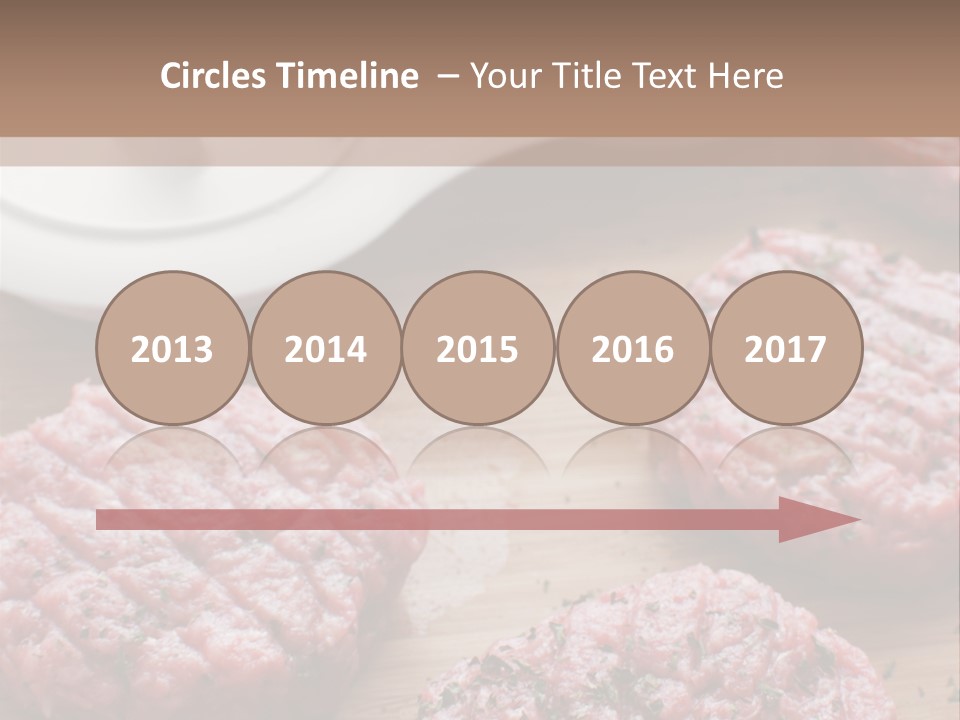 Hamburger Patties On A Cutting Board With A Knife PowerPoint Template