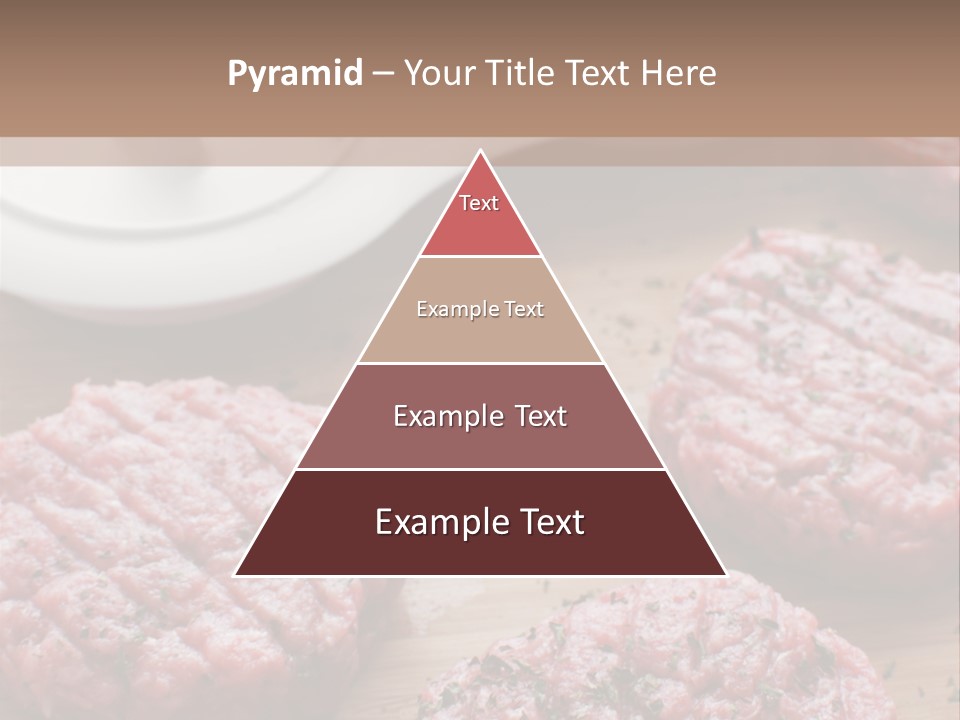Hamburger Patties On A Cutting Board With A Knife PowerPoint Template