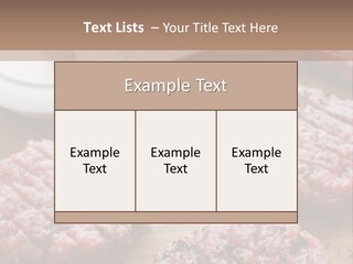 Hamburger Patties On A Cutting Board With A Knife PowerPoint Template