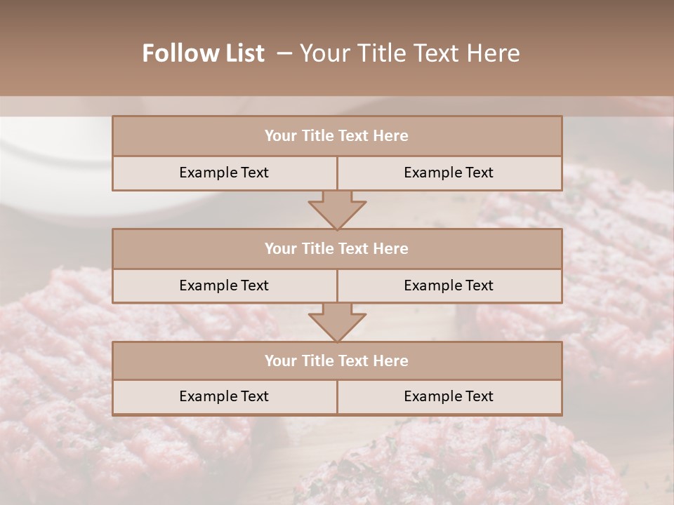 Hamburger Patties On A Cutting Board With A Knife PowerPoint Template