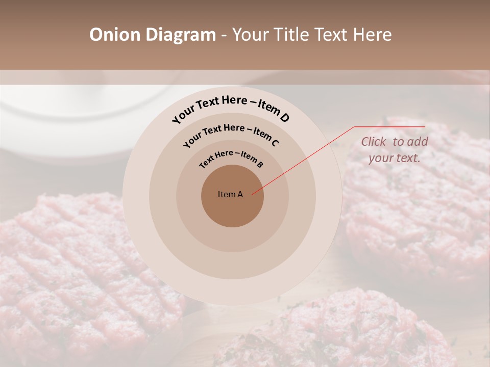 Hamburger Patties On A Cutting Board With A Knife PowerPoint Template