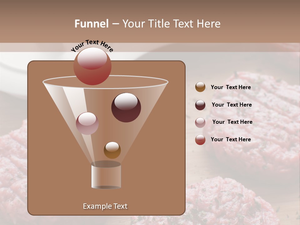 Hamburger Patties On A Cutting Board With A Knife PowerPoint Template