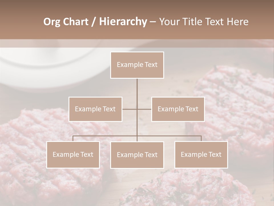 Hamburger Patties On A Cutting Board With A Knife PowerPoint Template
