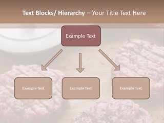 Hamburger Patties On A Cutting Board With A Knife PowerPoint Template