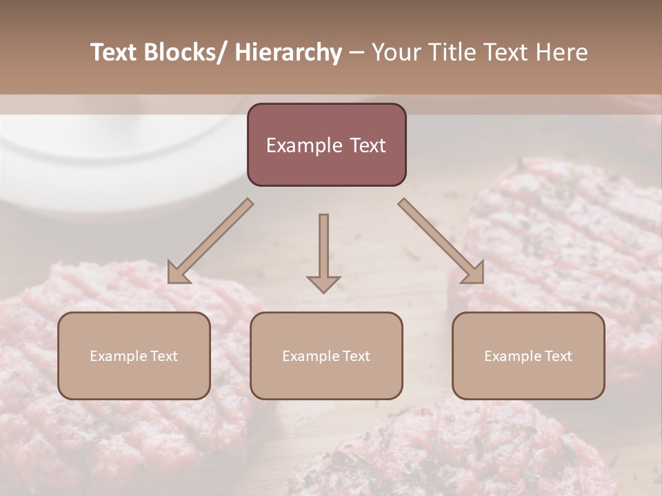 Hamburger Patties On A Cutting Board With A Knife PowerPoint Template