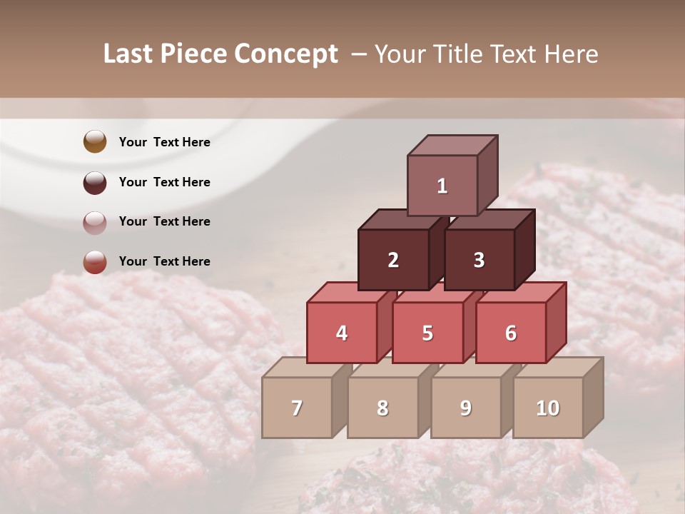 Hamburger Patties On A Cutting Board With A Knife PowerPoint Template