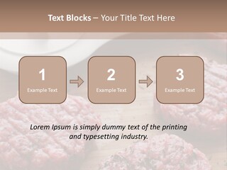 Hamburger Patties On A Cutting Board With A Knife PowerPoint Template