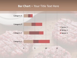 Hamburger Patties On A Cutting Board With A Knife PowerPoint Template