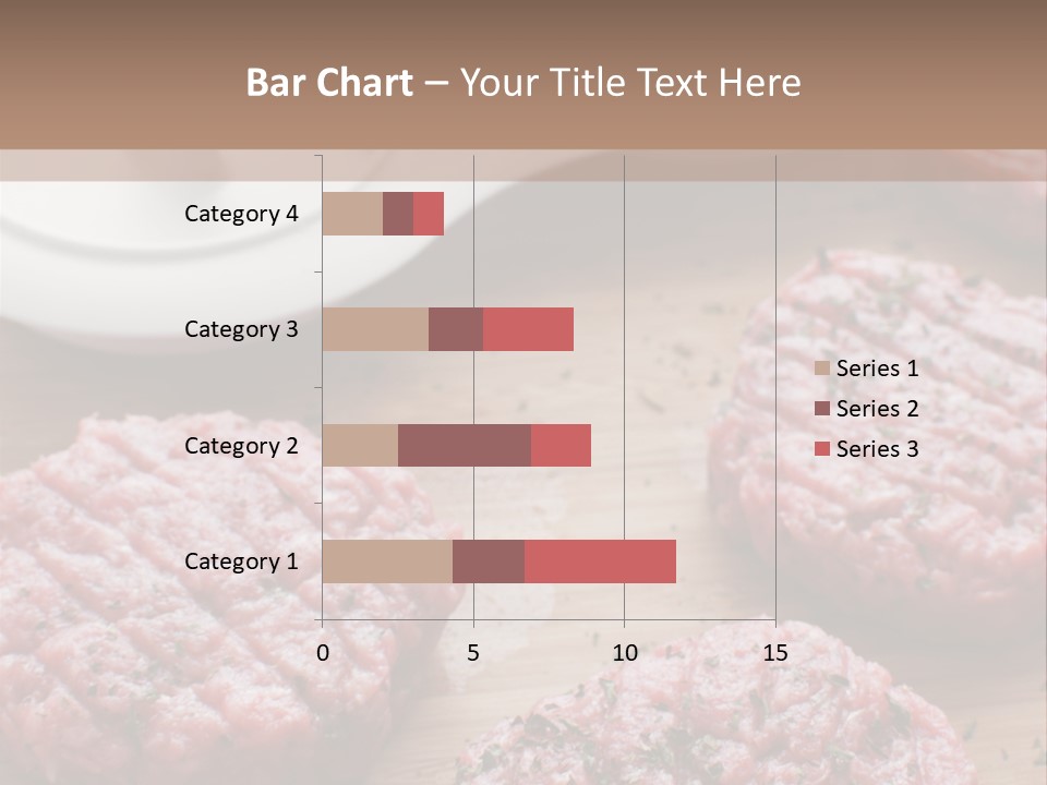 Hamburger Patties On A Cutting Board With A Knife PowerPoint Template