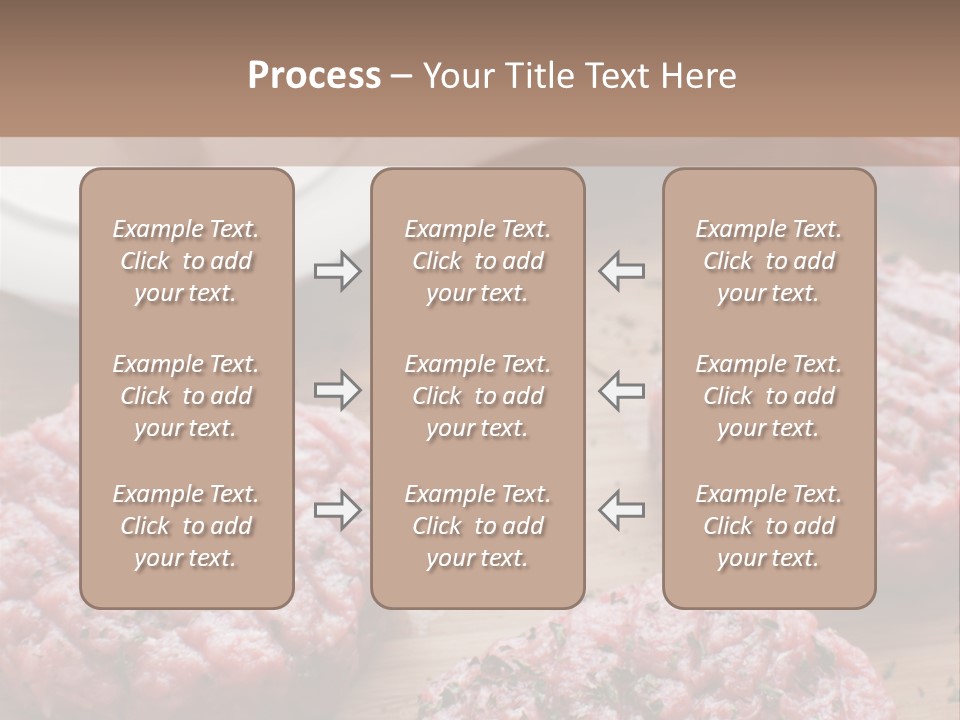 Hamburger Patties On A Cutting Board With A Knife PowerPoint Template
