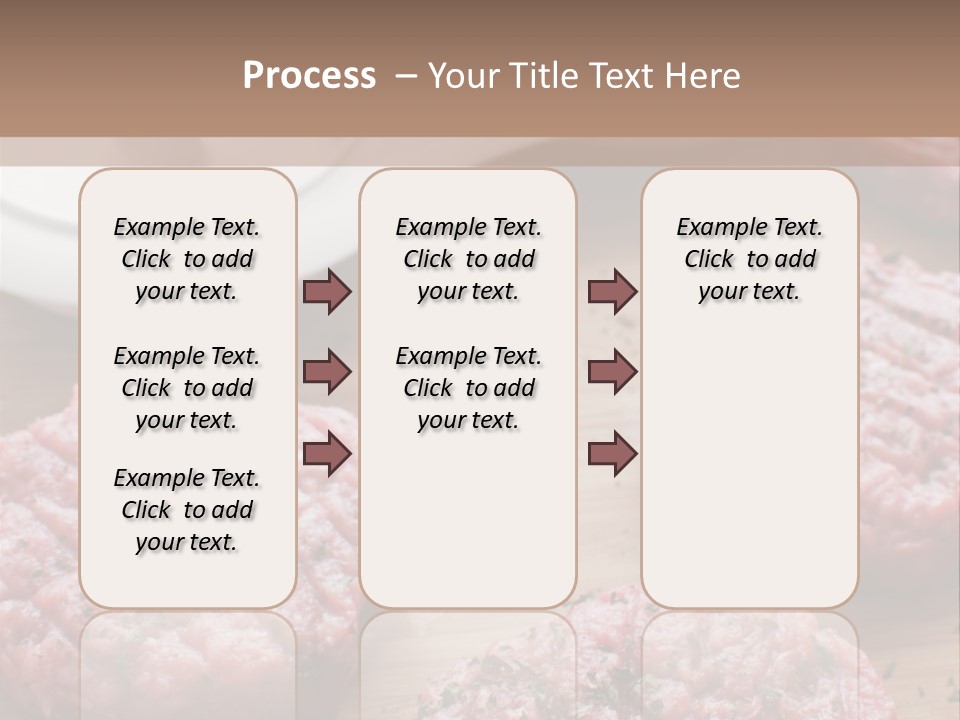 Hamburger Patties On A Cutting Board With A Knife PowerPoint Template