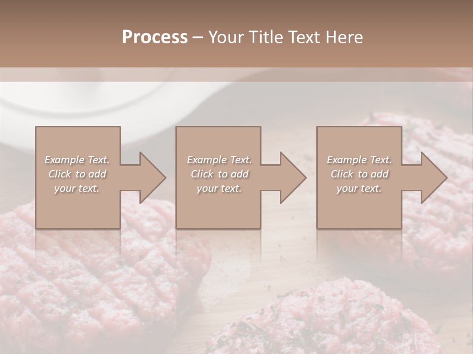 Hamburger Patties On A Cutting Board With A Knife PowerPoint Template