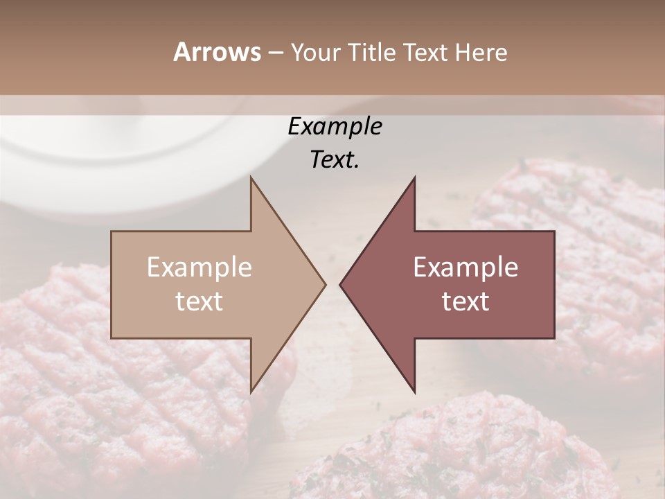 Hamburger Patties On A Cutting Board With A Knife PowerPoint Template