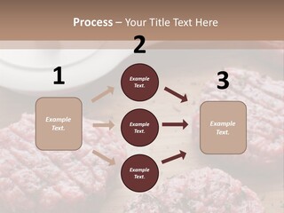 Hamburger Patties On A Cutting Board With A Knife PowerPoint Template