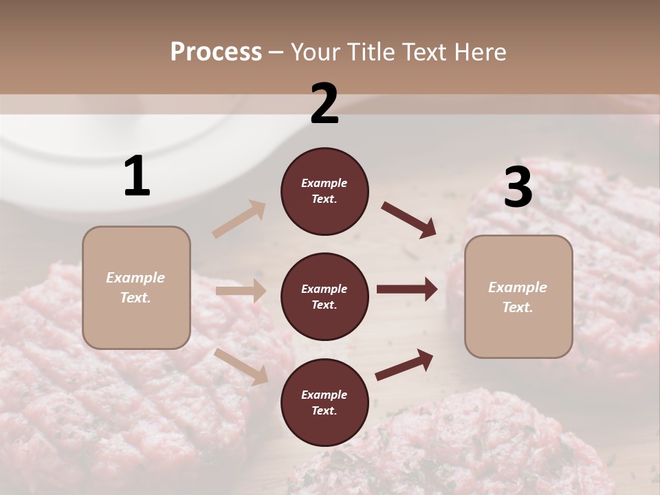 Hamburger Patties On A Cutting Board With A Knife PowerPoint Template