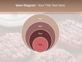 Hamburger Patties On A Cutting Board With A Knife PowerPoint Template