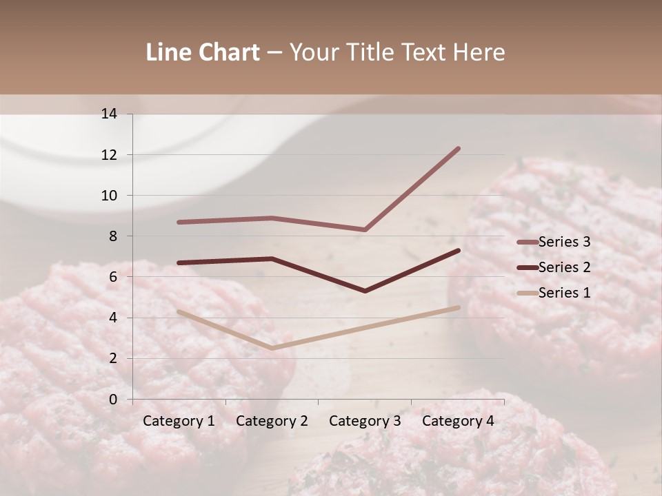 Hamburger Patties On A Cutting Board With A Knife PowerPoint Template