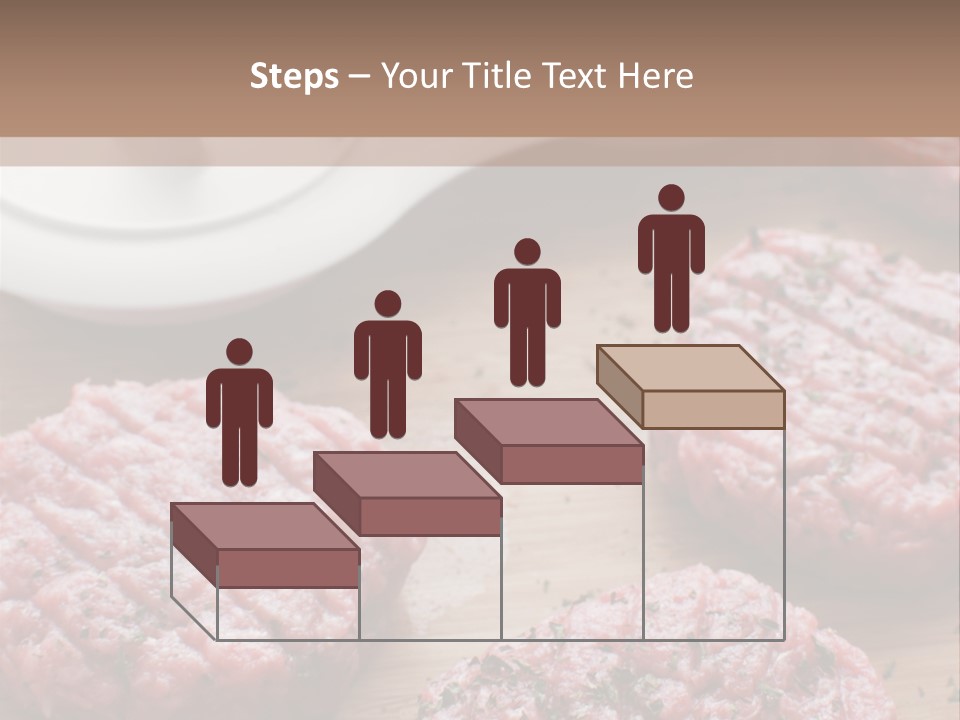 Hamburger Patties On A Cutting Board With A Knife PowerPoint Template