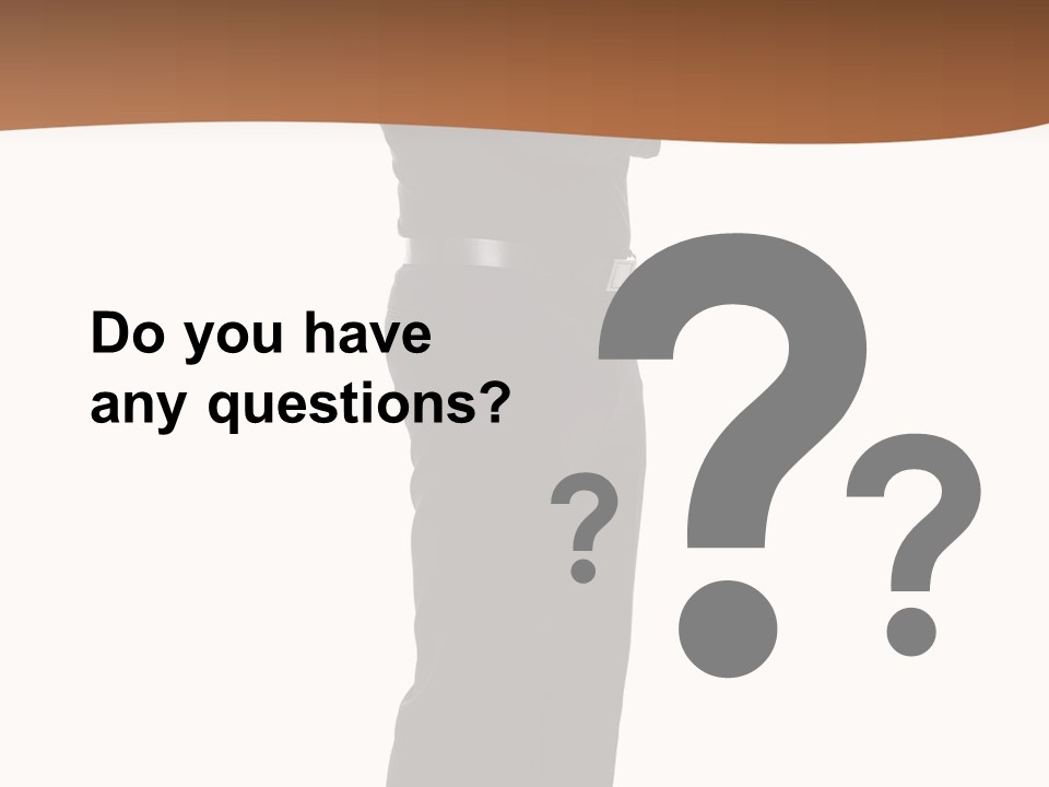 A Man Standing With His Arms Crossed In Front Of Him PowerPoint Template