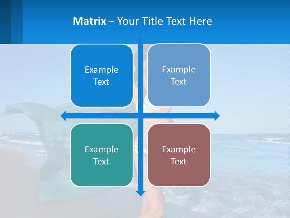 A Pregnant Woman In A Bikini Standing On The Beach PowerPoint Template