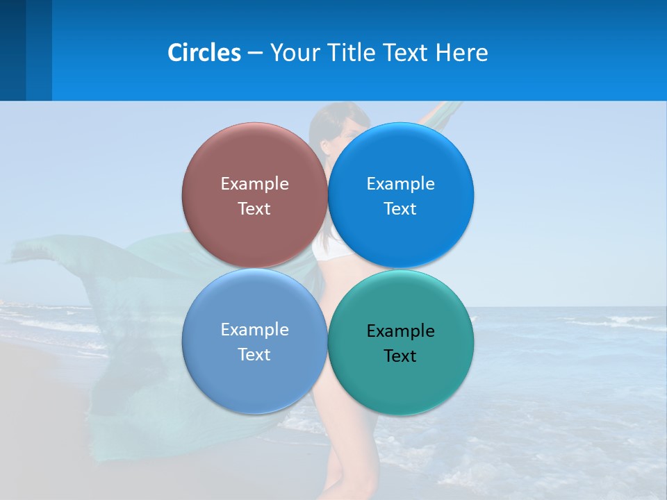 A Pregnant Woman In A Bikini Standing On The Beach PowerPoint Template