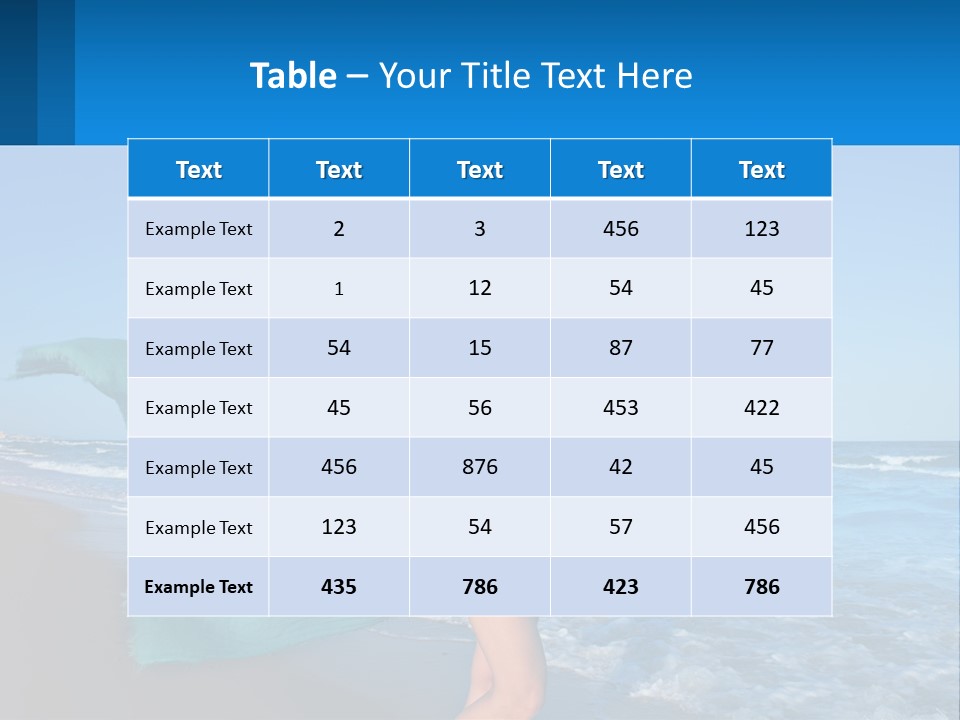 A Pregnant Woman In A Bikini Standing On The Beach PowerPoint Template