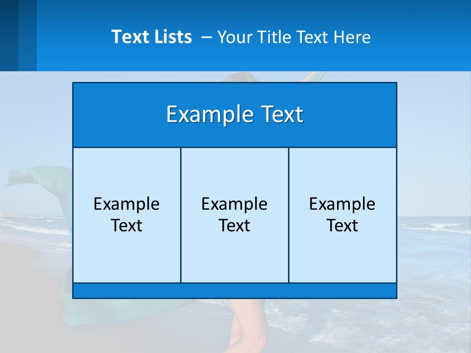 A Pregnant Woman In A Bikini Standing On The Beach PowerPoint Template
