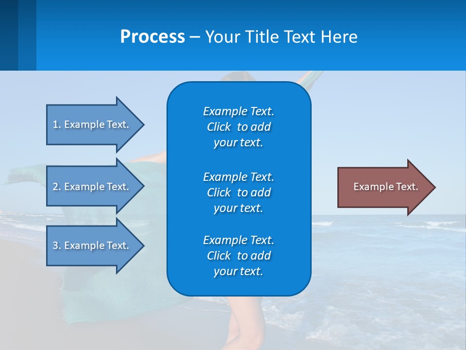 A Pregnant Woman In A Bikini Standing On The Beach PowerPoint Template