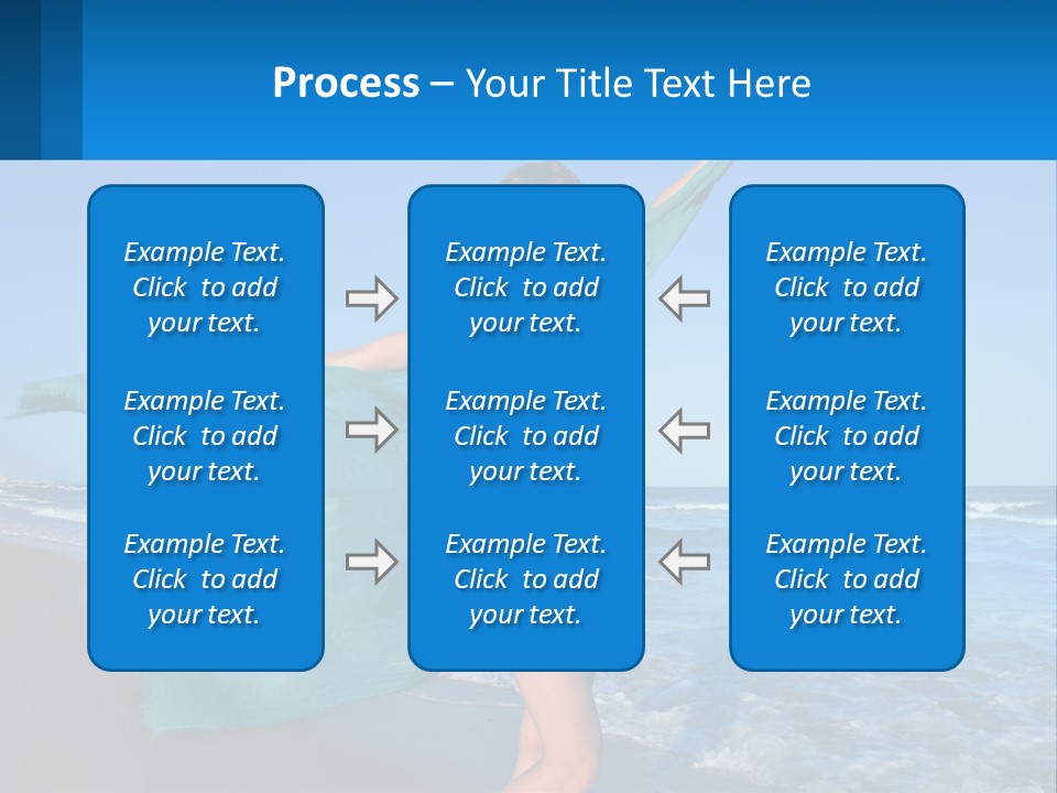 A Pregnant Woman In A Bikini Standing On The Beach PowerPoint Template