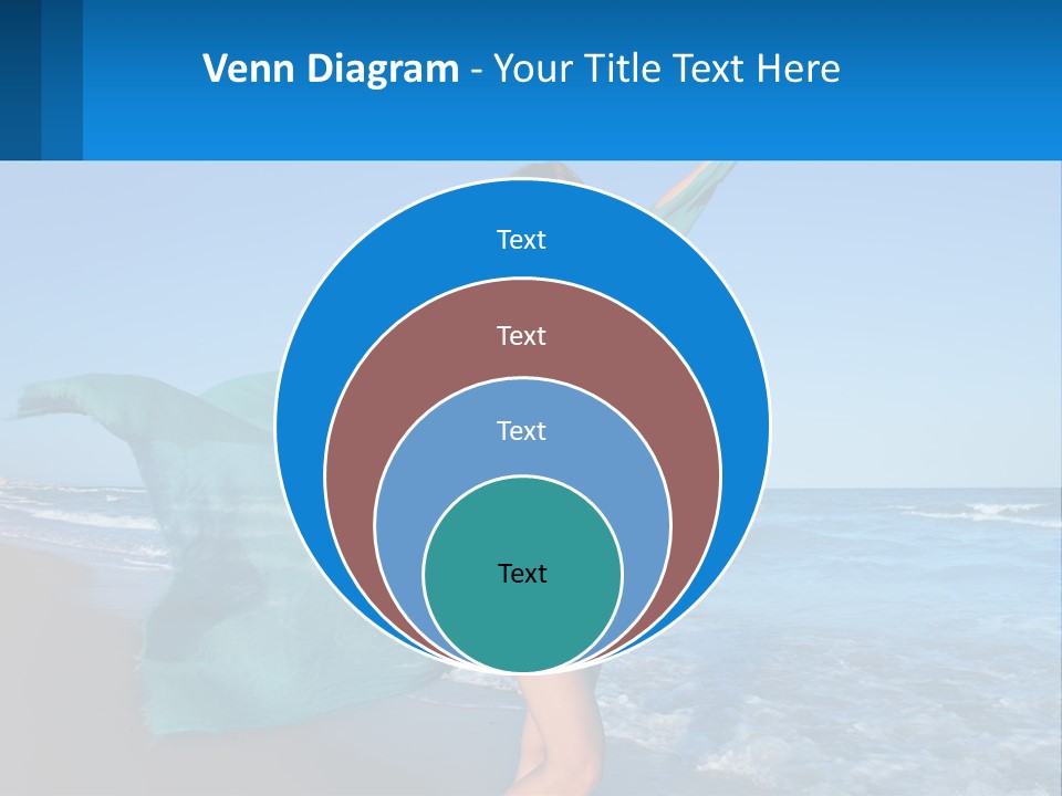 A Pregnant Woman In A Bikini Standing On The Beach PowerPoint Template