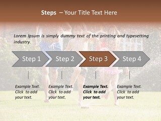 A Group Of Kids Playing In A Sprinkle Of Water PowerPoint Template