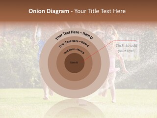 A Group Of Kids Playing In A Sprinkle Of Water PowerPoint Template