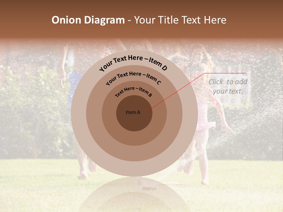 A Group Of Kids Playing In A Sprinkle Of Water PowerPoint Template