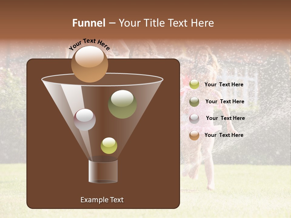 A Group Of Kids Playing In A Sprinkle Of Water PowerPoint Template