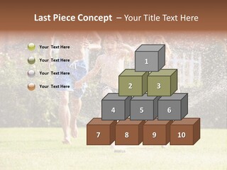 A Group Of Kids Playing In A Sprinkle Of Water PowerPoint Template