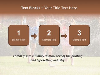 A Group Of Kids Playing In A Sprinkle Of Water PowerPoint Template